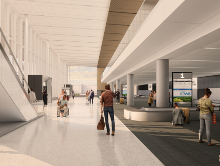 Phase 1B East Approved for Des Moines Airport Terminal Expansion | Weitz